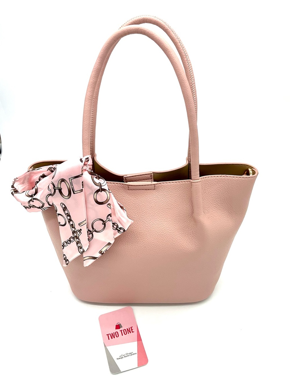 Pink Shoulder / Crossbody Bag Decorative Scarf & Interior Bag